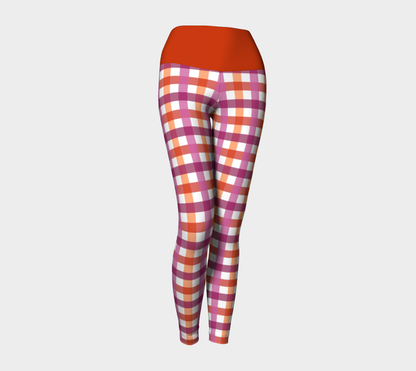 Lesbian - V1 Gingham Yoga Leggings