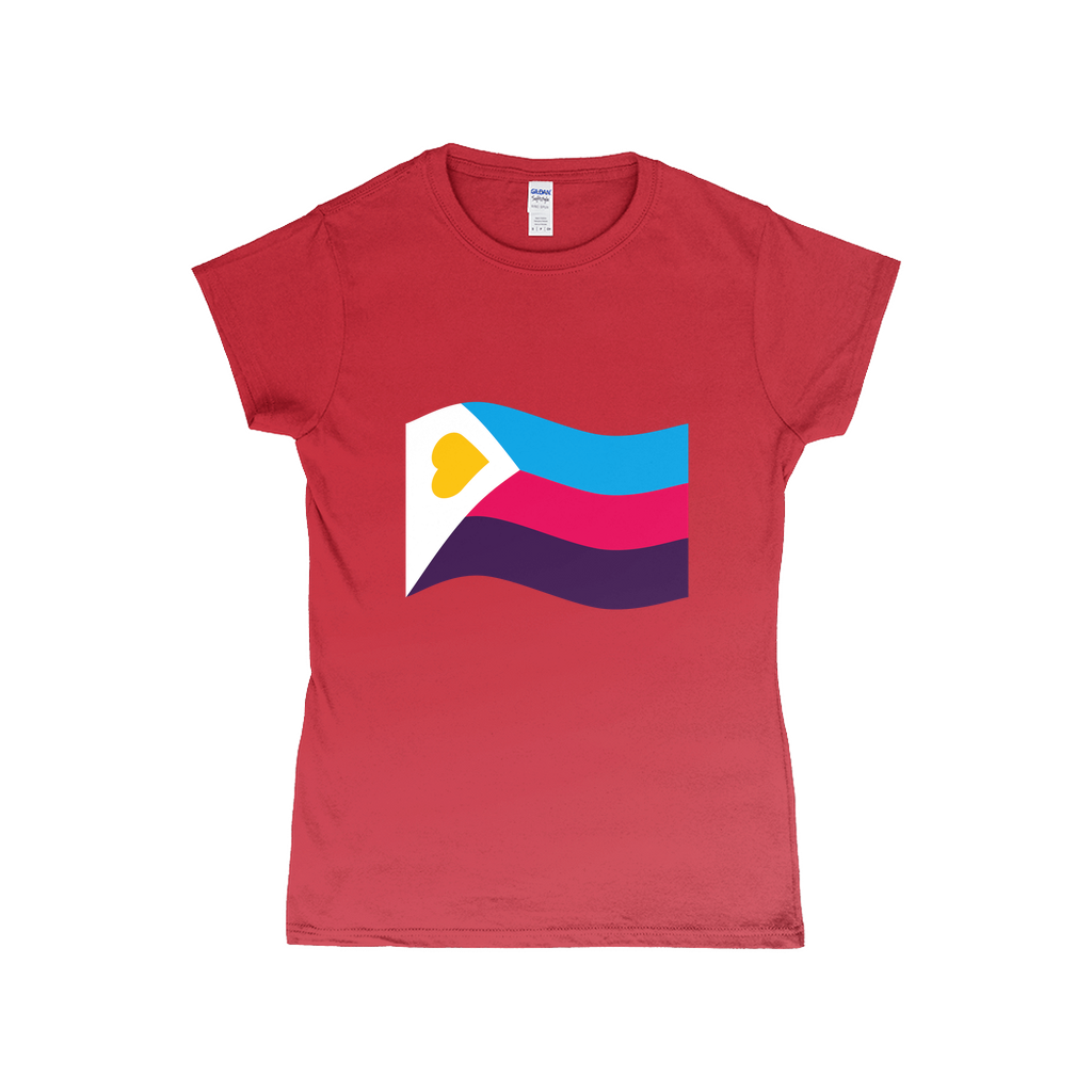 Polyamory Pride Flag Fitted Tshirt | Choose Your Flag | Gildan