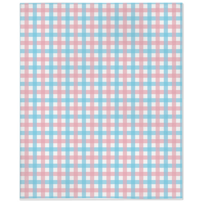 Transgender Gingham Pride Minky Blankets