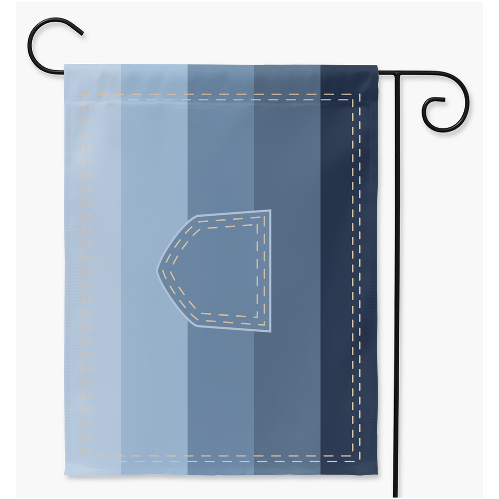Denim Yard and Garden Flags | Single Or Double-Sided | 2 Sizes