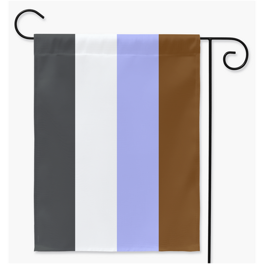 Banderas de jardín y patio con orgullo apático de género | Una o dos caras | 2 tamaños | Identidad y expresión de género