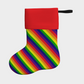 Rainbow  Striped Holiday Stocking