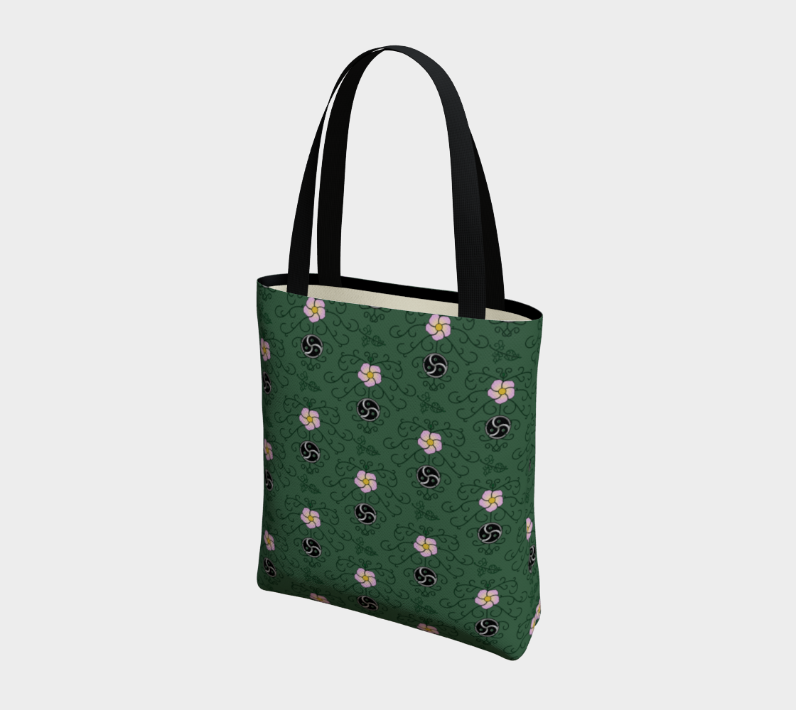 Wild Rose and Vine BDSM (Green) Tote Bag