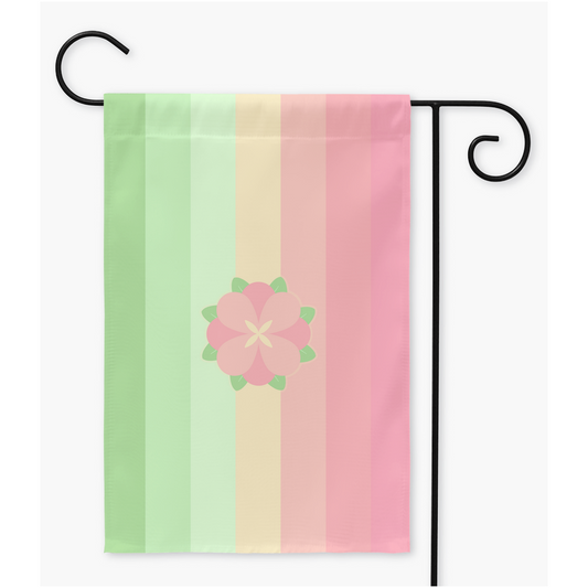 Roseromantic Pride Yard and Garden Flags  | Single Or Double-Sided | 2 Sizes | Aromantic and Asexual Spectrum