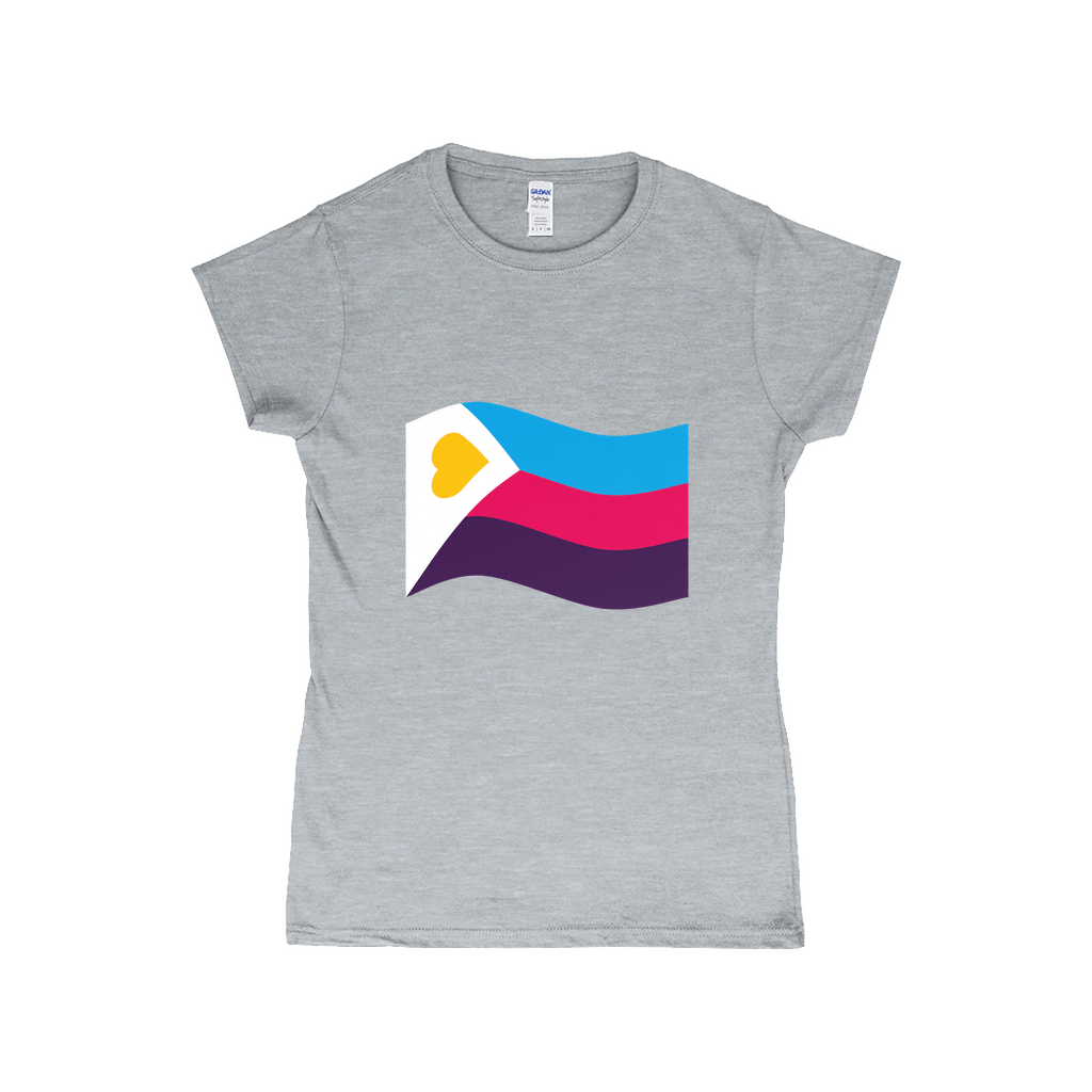 Polyamory Pride Flag Fitted Tshirt | Choose Your Flag | Gildan