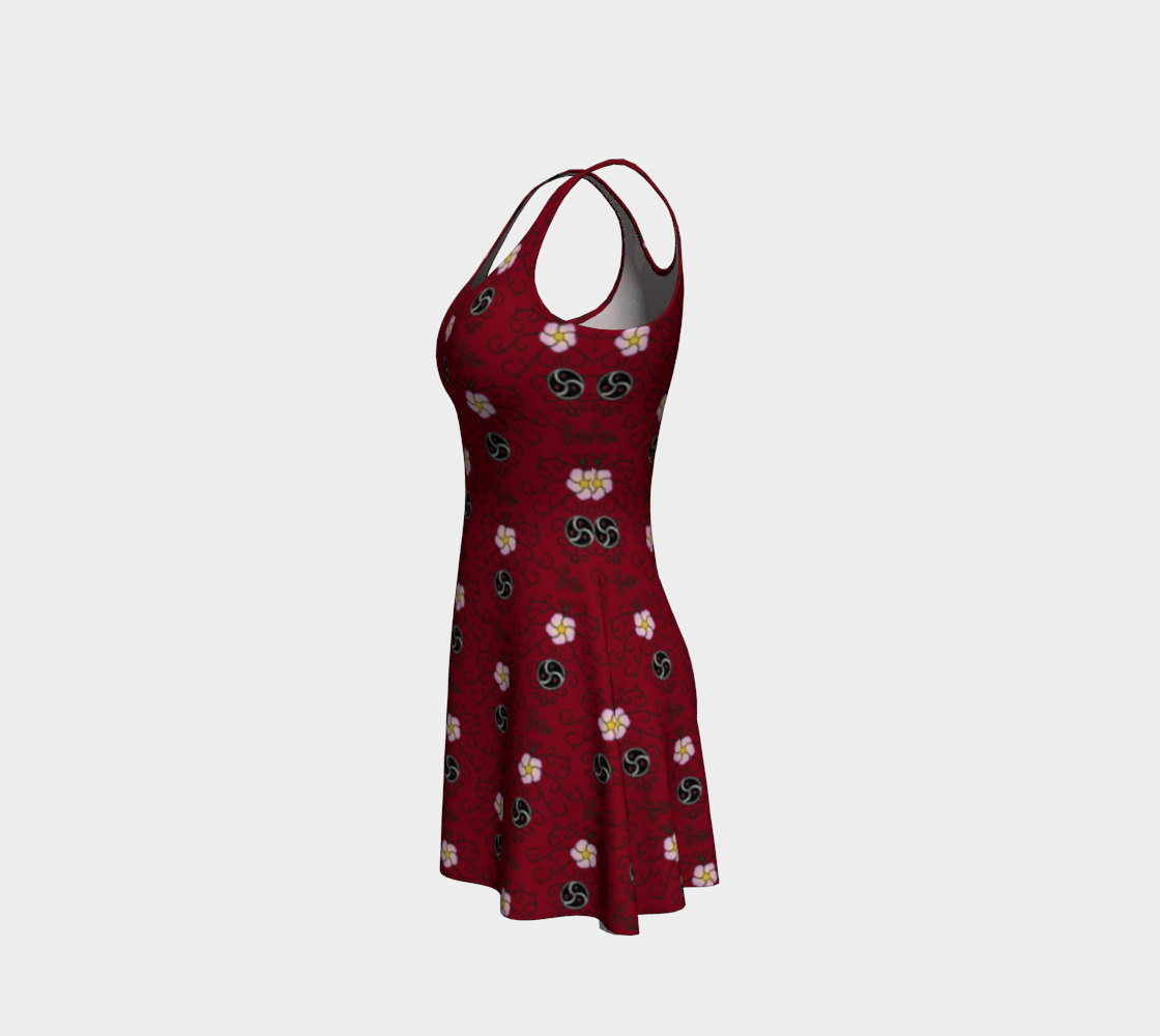 Wild Rose and Vine BDSM Red Flare Dress