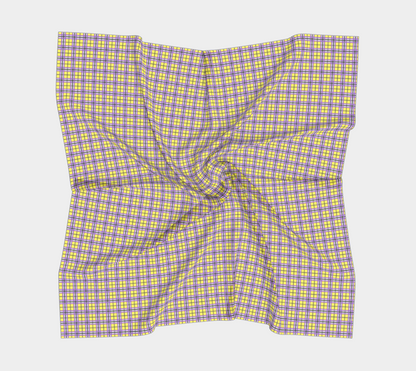 Nonbinary "Enbyberry" Plaid  Square Scarf