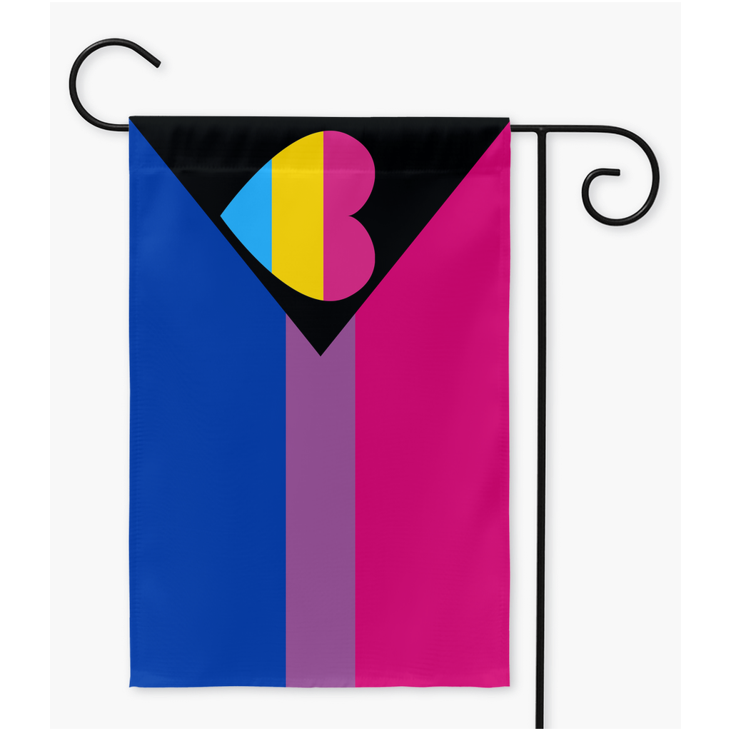 Cour panromantique demibisexuelle et drapeau de jardin | Simple ou double face | 2 tailles