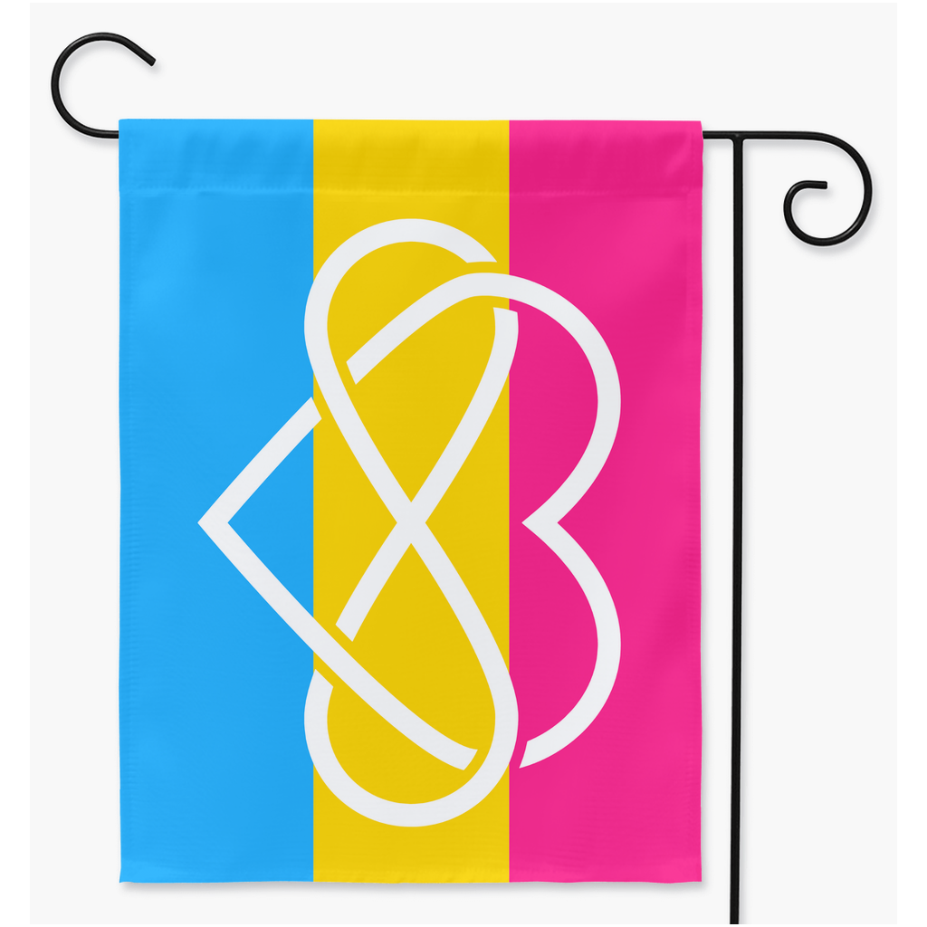 Polyamory - V3 - Pansexual Yard and Garden Flags | Single Or Double-Sided | 2 Sizes