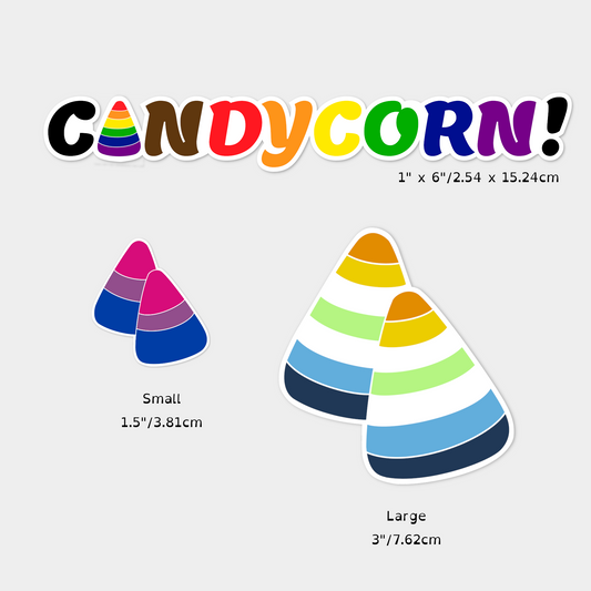 Candy Corn Pride Stickers