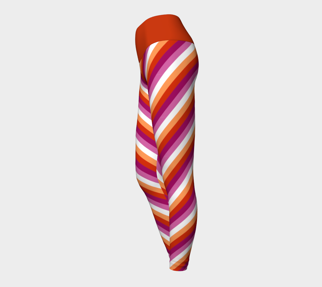 Lesbian - V1 Striped Yoga Leggings