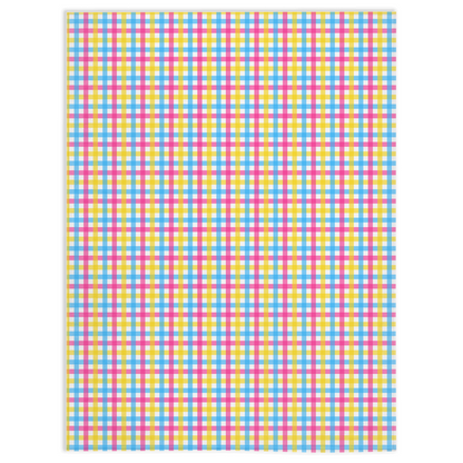 Pansexual Gingham Plaid Pride Minky Blankets