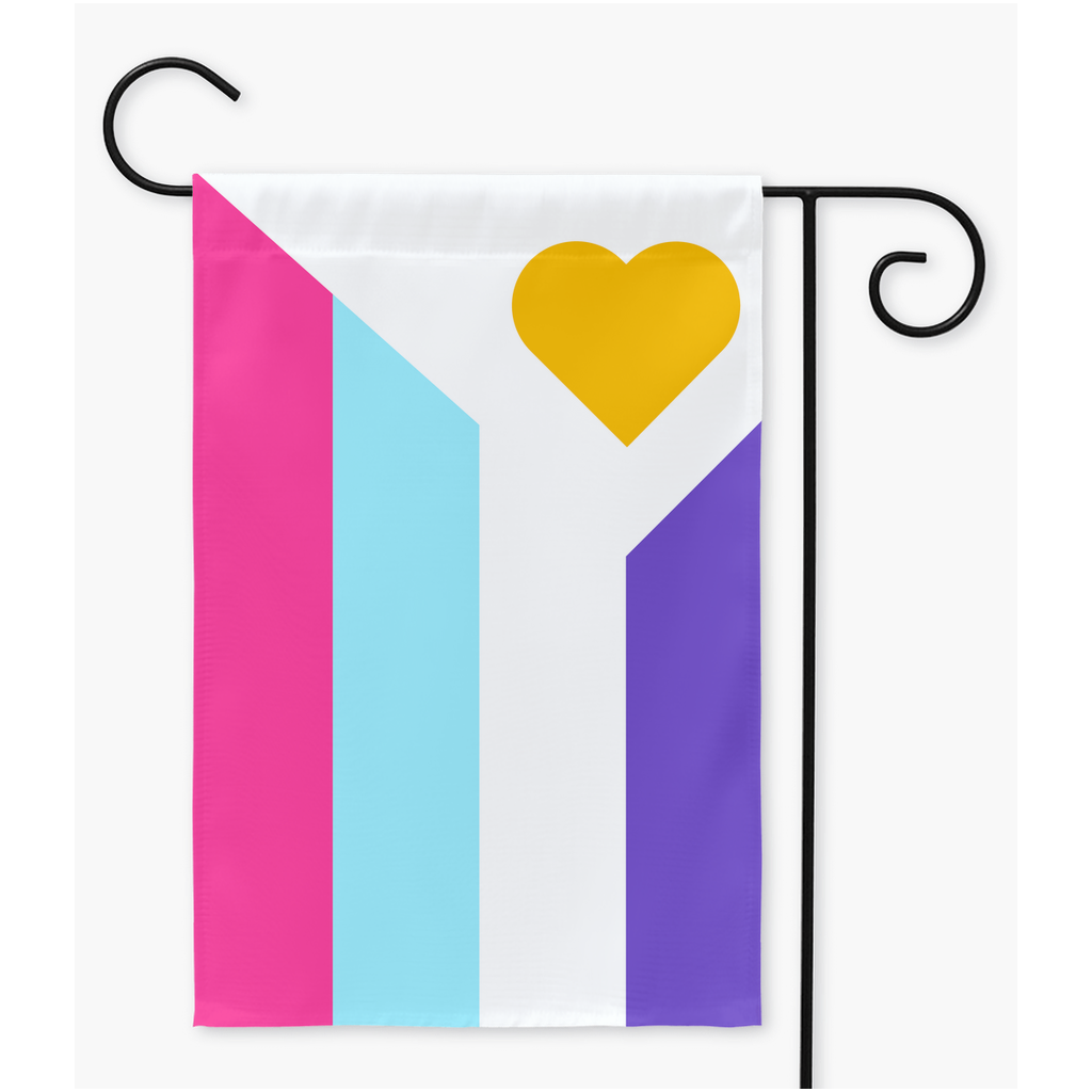 Polyamory Pride - V6 - Multisexual Yard and Garden Flags | Single Or Double-Sided | 2 Sizes