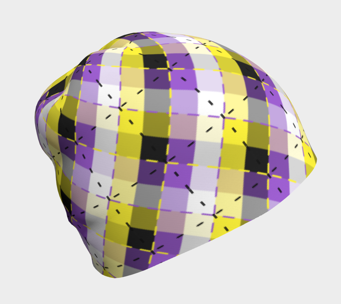 Nonbinary Bright Argyle Beanie