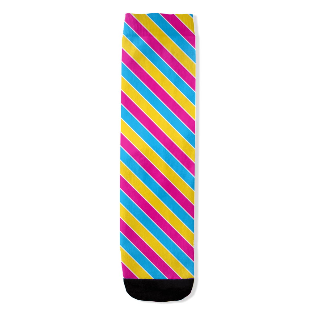 Pansexual Candy Striped All-Over Print Socks