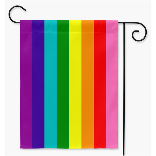 Banderas originales de jardín y jardín Rainbow Pride | Una o dos caras | 2 tamaños | Orgullo arcoiris