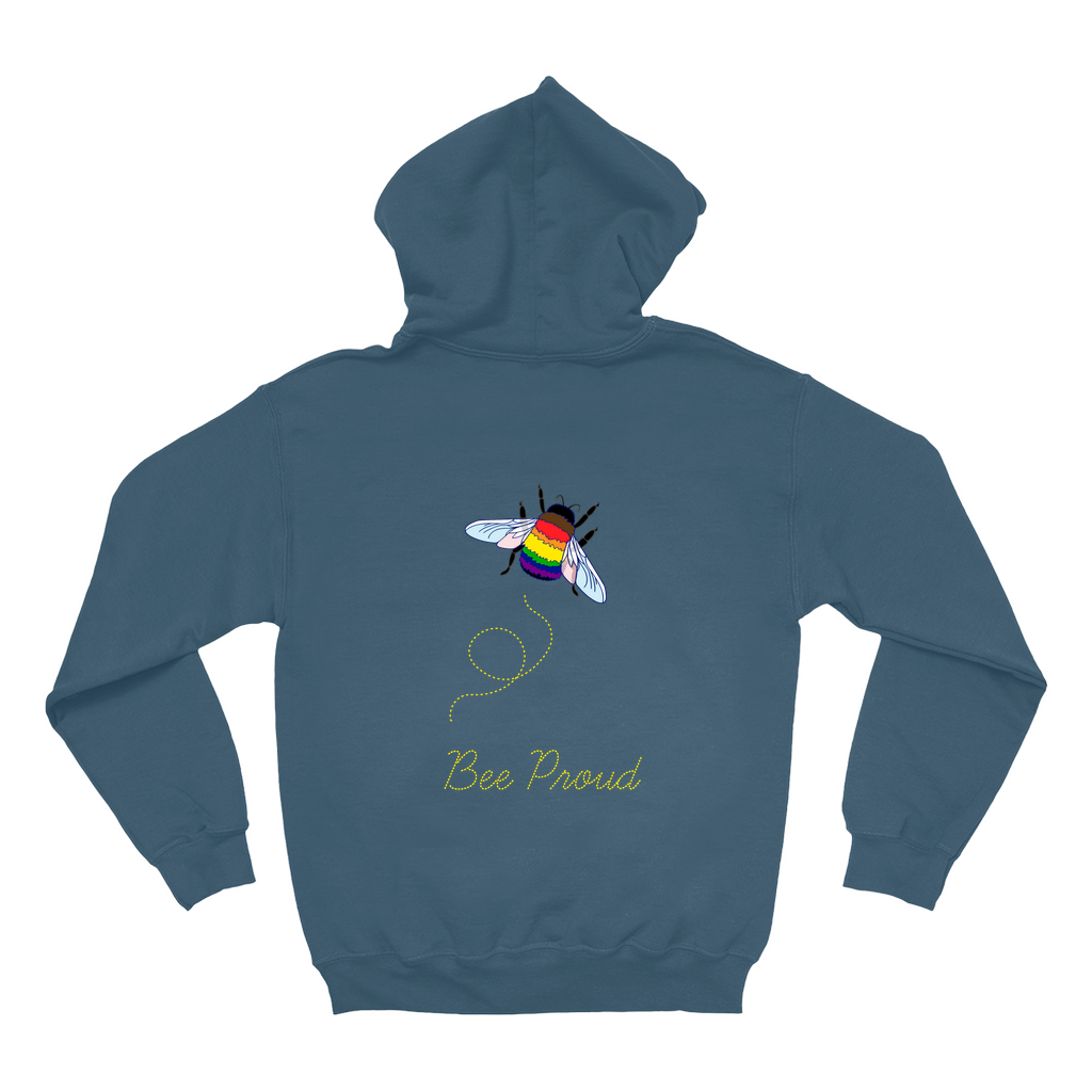 Bumblebee Pride Pun Hoodies (No-Zip/Pullover) - BACK DESIGN | Choose Your Flag and Pun | Bumblebee Pullover Hoodie | Lgbtqia