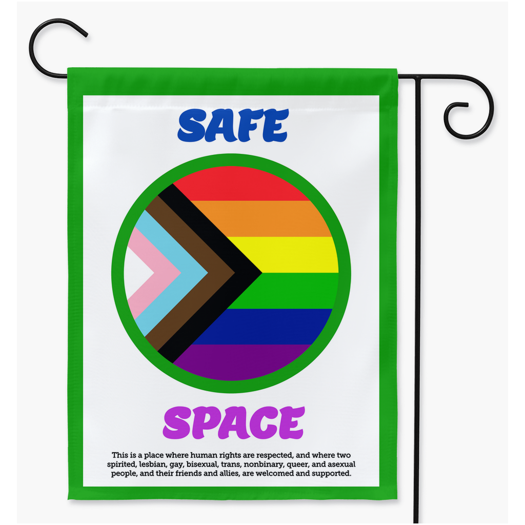 Safe Space Yard & Garden Flags | Single Or Double-Sided | 2 Sizes