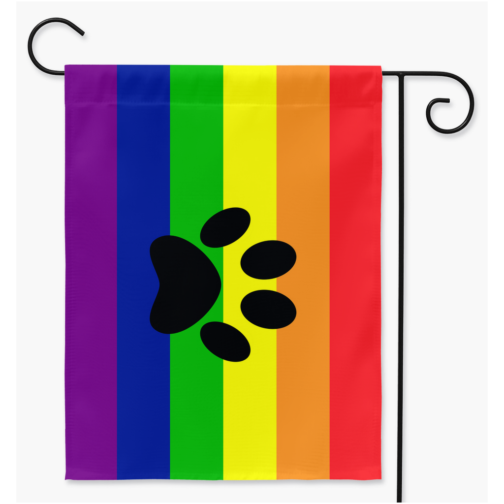 Furry - V3 - Rainbow  Pride Yard and Garden Flags   | Single Or Double-Sided | 2 Sizes