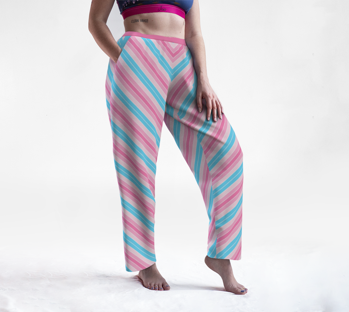 Transfeminine Striped Lounge Pants