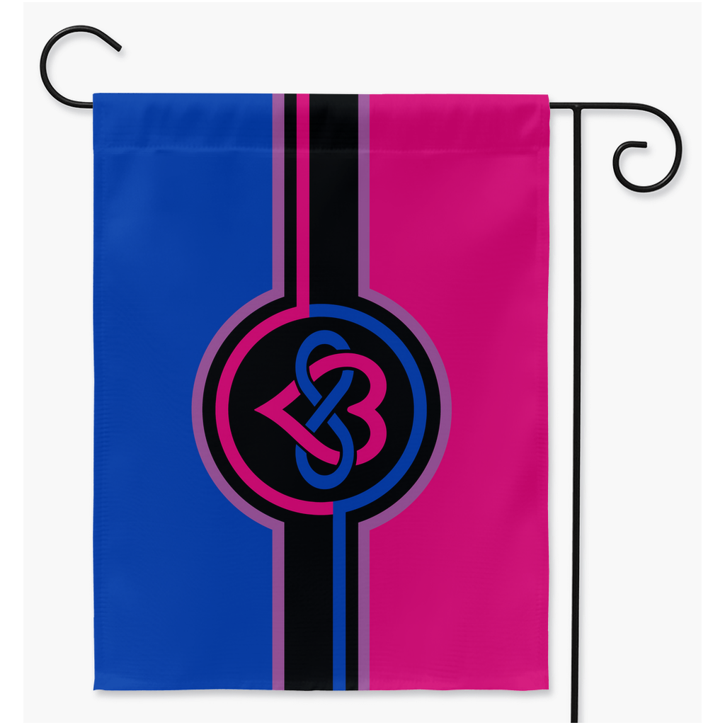 Polyamory - V4 - Bisexual Yard and Garden Flags | Single Or Double-Sided | 2 Sizes