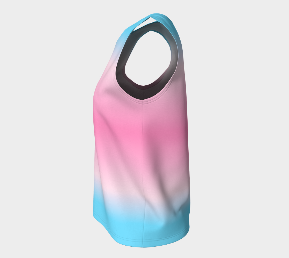 Transfeminine Gradient Loose Tank (Long)