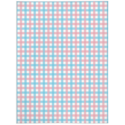 Transgender Gingham Pride Minky Blankets