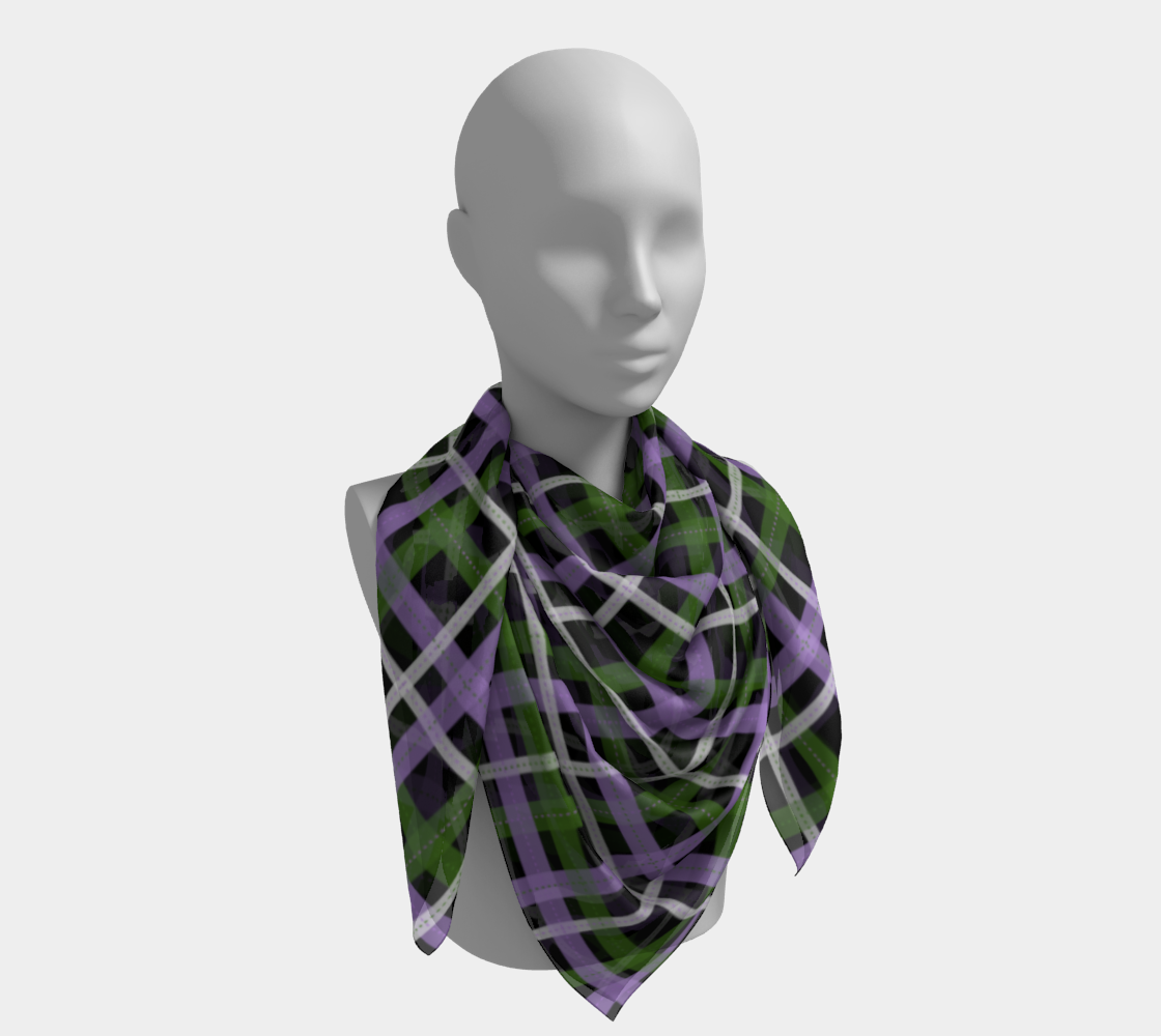 Genderqueer Plaid  Square Scarf