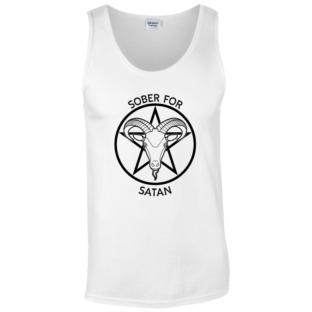 Sober for Satan Relaxed Fit Tank Top | Choose Your Colourway | Gildan