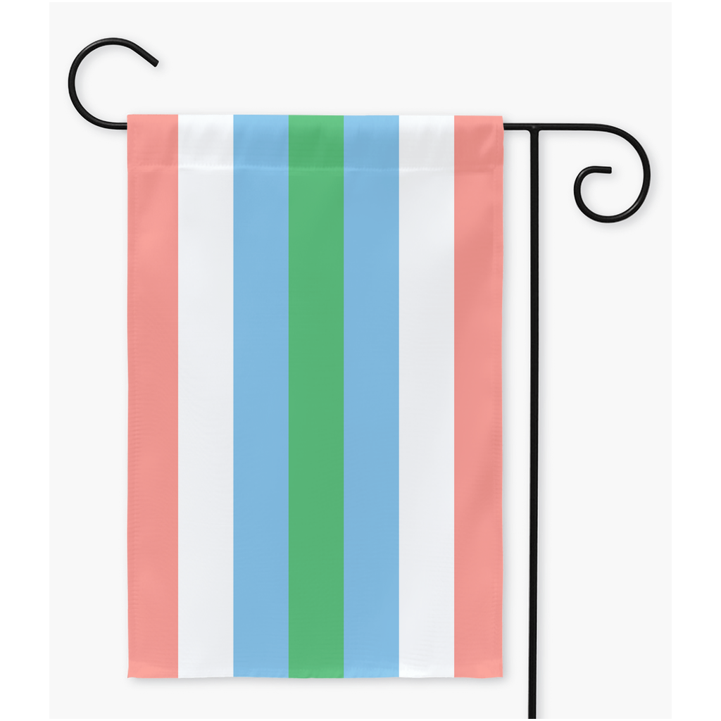 Cour encéphaloromantique et drapeau de jardin | Simple ou double face | 2 tailles | Spectre Aro Ace