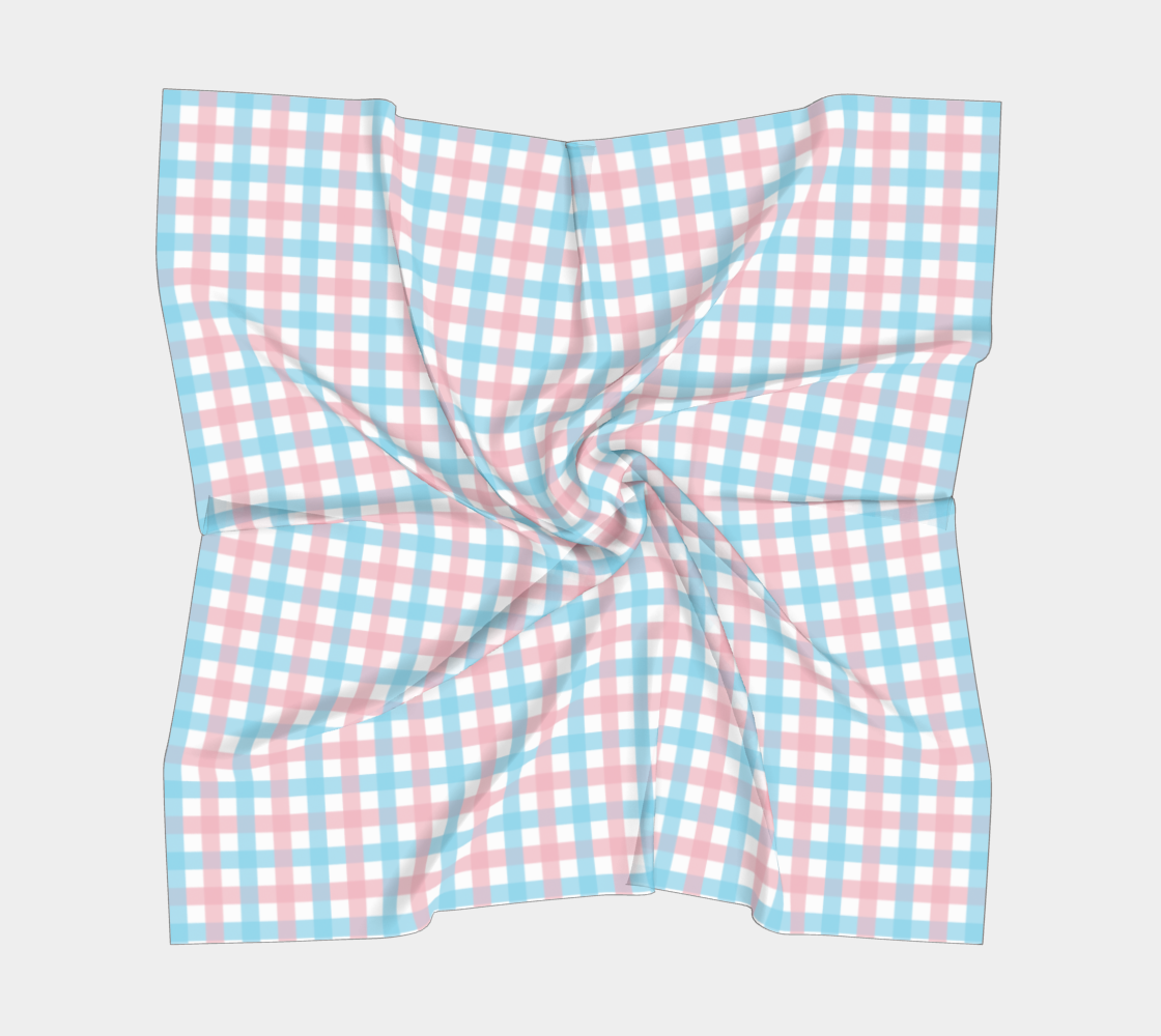 Foulard carré à carreaux vichy transgenre