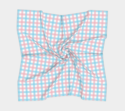 Foulard carré à carreaux vichy transgenre