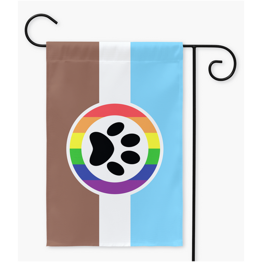 Banderas peludas de jardín y patio del orgullo LGBTQ | Una o dos caras | 2 tamaños