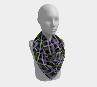 Genderqueer Plaid  Square Scarf