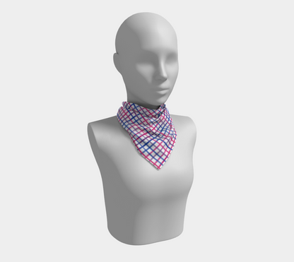 Foulard carré à carreaux Tattersol bisexuel