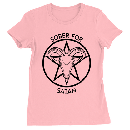 Sobrio para Satanás - LIGERO Camiseta ajustada | Elige tu combinación de colores | Bella + Lienzo