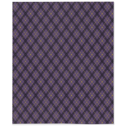 Nonbinary Dark Argyle Plaid Pride Minky Blankets