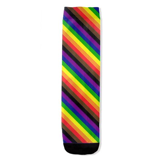 Philly Rainbow Striped All-Over Print Socks