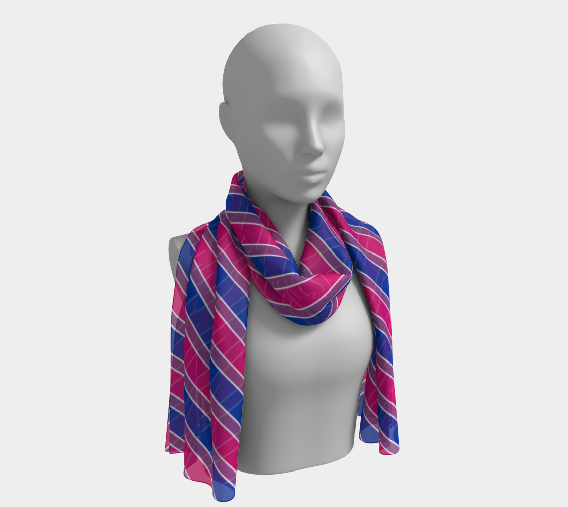 Bisexual Candycane Striped Long Scarf