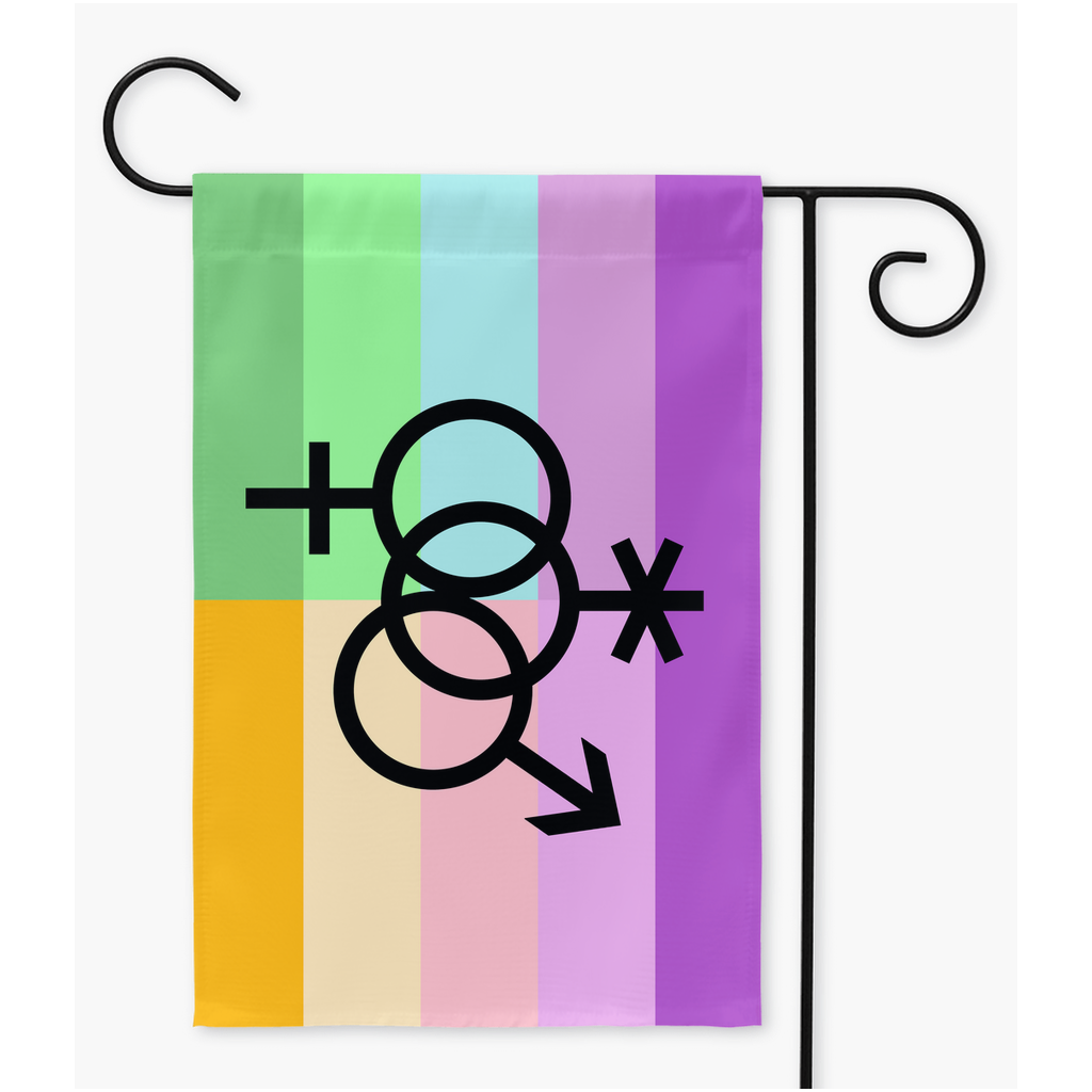 Tiric - V1 Yard and Garden Flags | Single Or Double-Sided | 2 Sizes | Romantic and Sexual Orientations