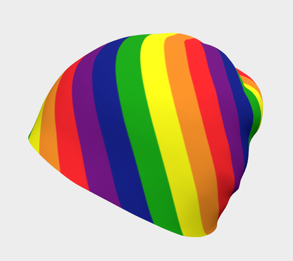 Rainbow Striped Beanie