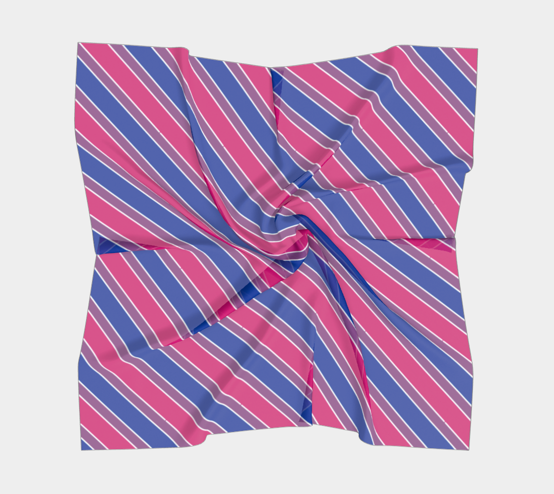 Bisexual Candycane Striped  Square Scarf