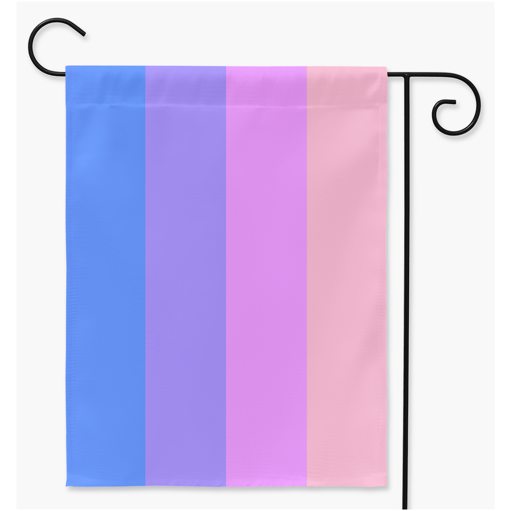 Gynesexuel - V2 Drapeaux de cour et de jardin | Simple ou double face | 2 tailles | Orientations romantiques et sexuelles