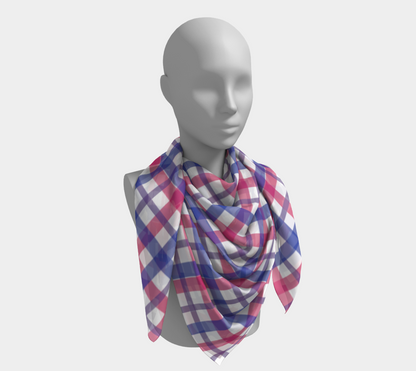 Bisexual Gingham  Square Scarf