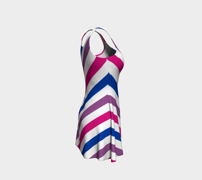 Bisexual Barber Striped Flare Dress