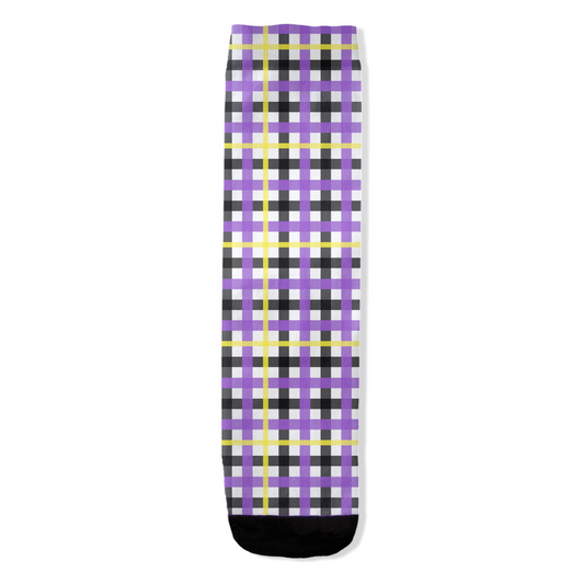 Calcetines con estampado integral de cuadros vichy Nonbinary