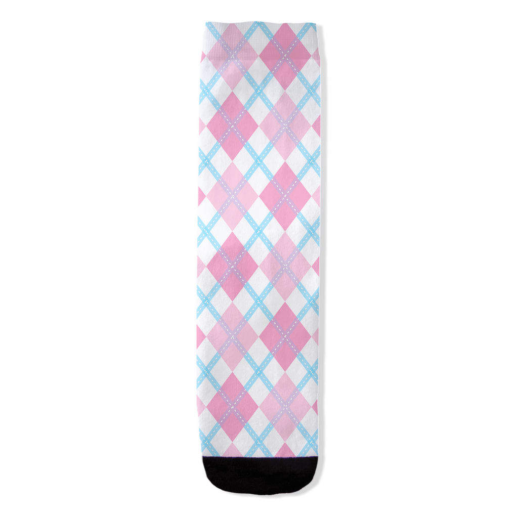 Transfeminine Argyle Plaid All-Over Print Socks