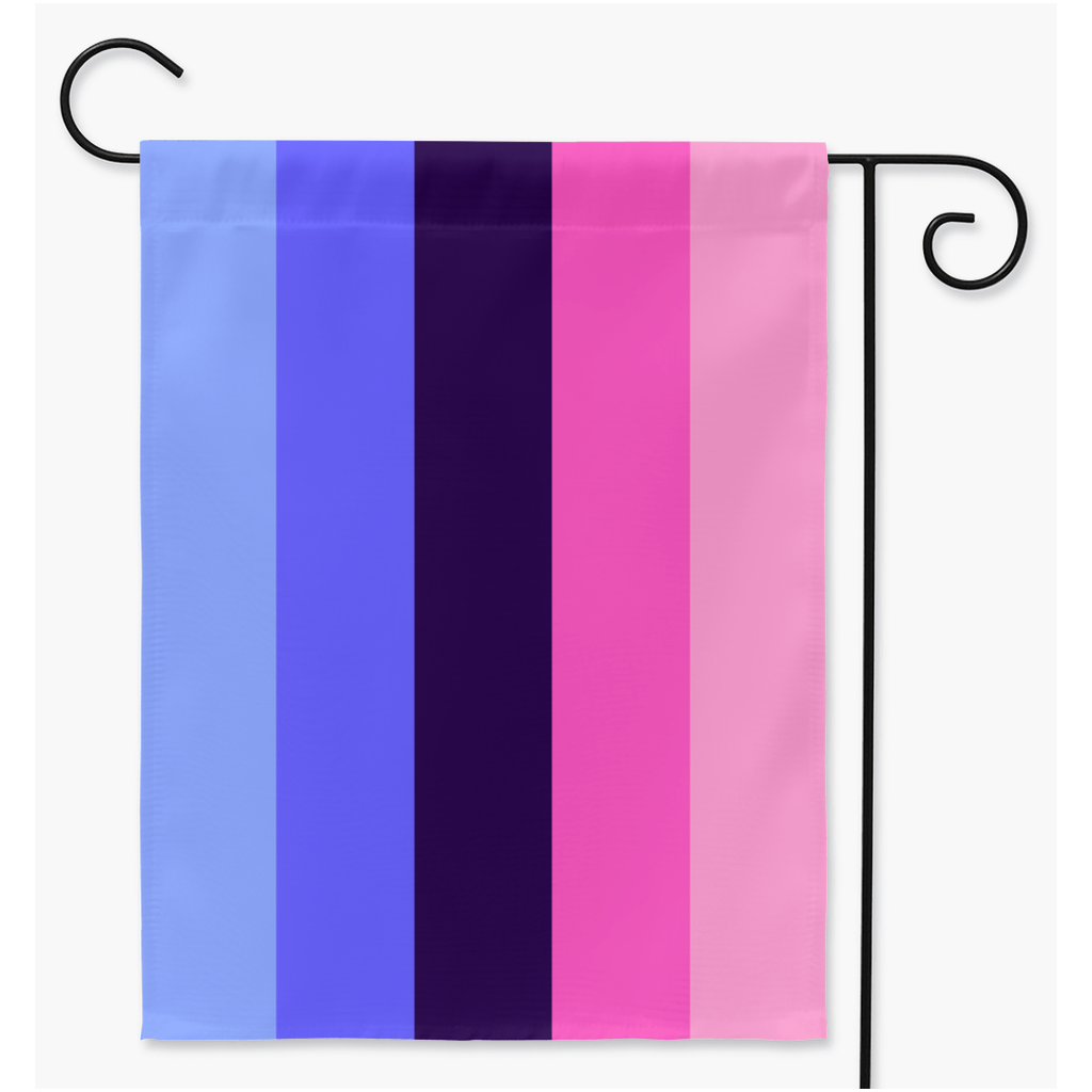 Drapeaux omnisexuels de cour et de jardin | Simple ou double face | 2 tailles | Orientations romantiques et sexuelles