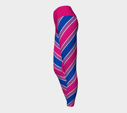 Leggings de yoga rayés Candycane bisexuels