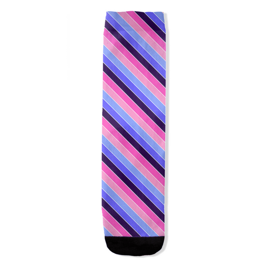 Omnisexual Candy Striped All-Over Print Socks